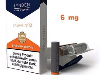 LYNDEN Depots - Original Tabak N°2 , 6 mg. - Packung mit 5 Stück /S314