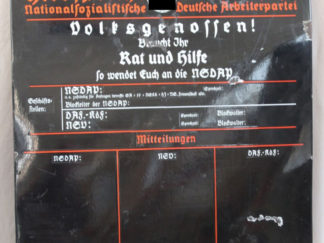 Emailschild - Hier spricht die NSDAP - ca. 80x65,5 cm.
